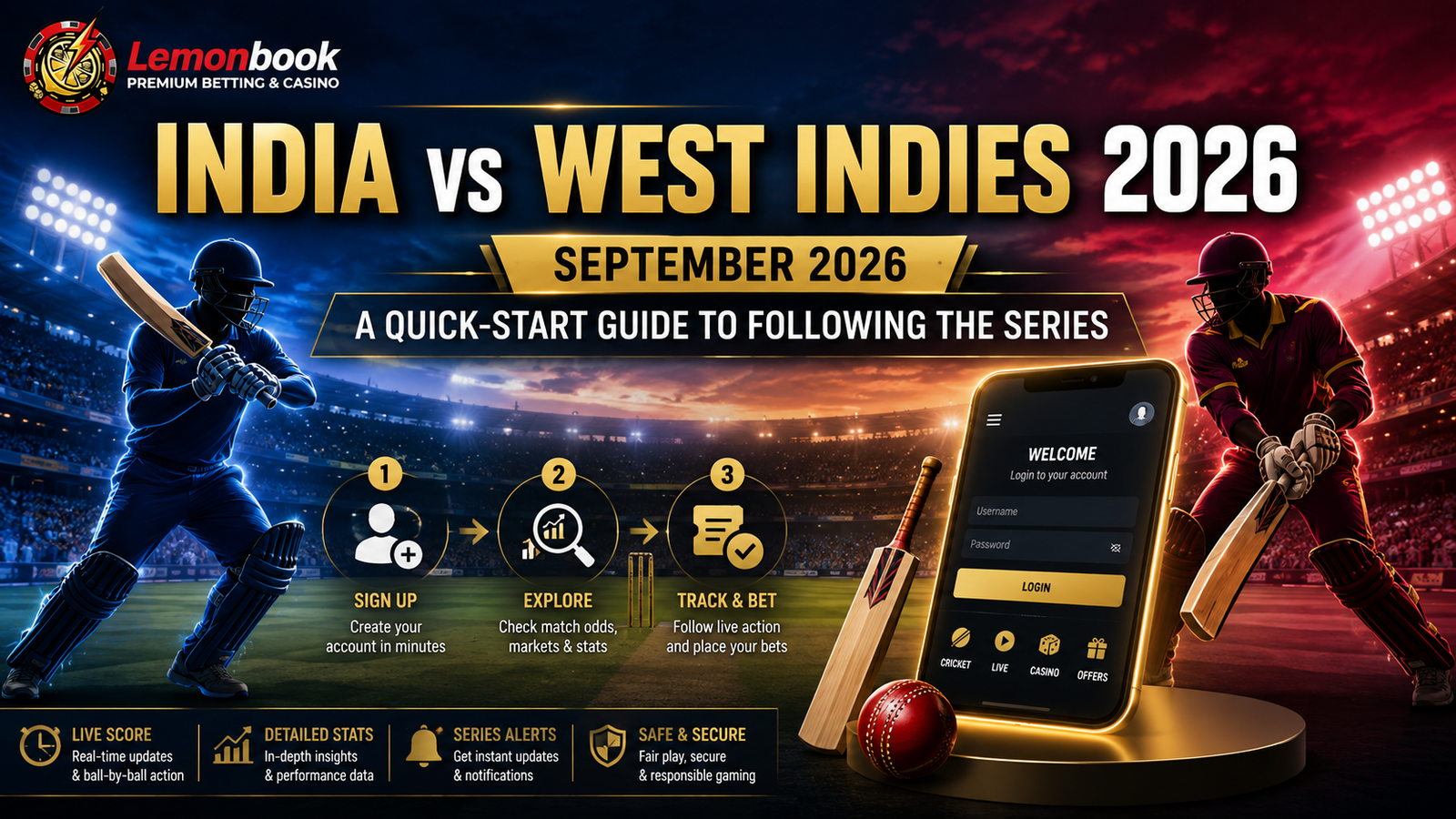 India West Indies series September 2026